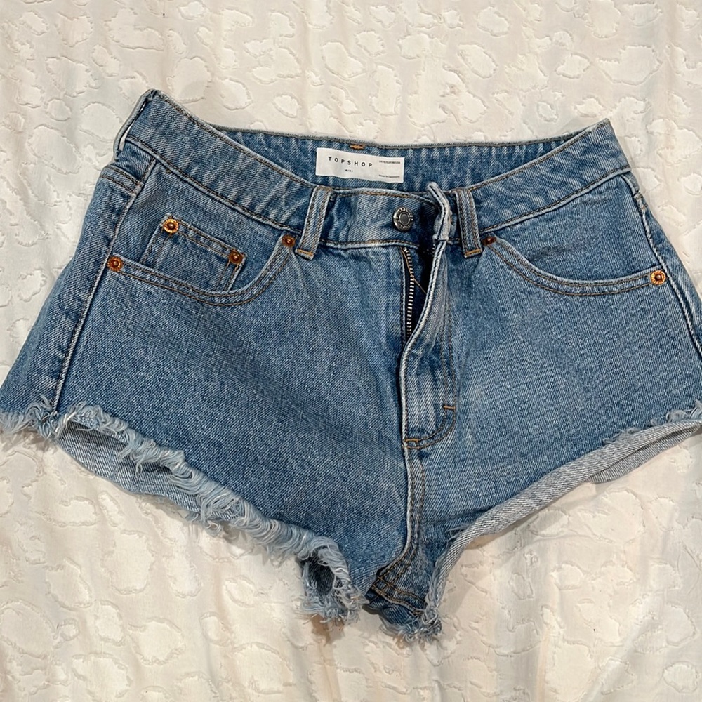 Top shop denim shorts